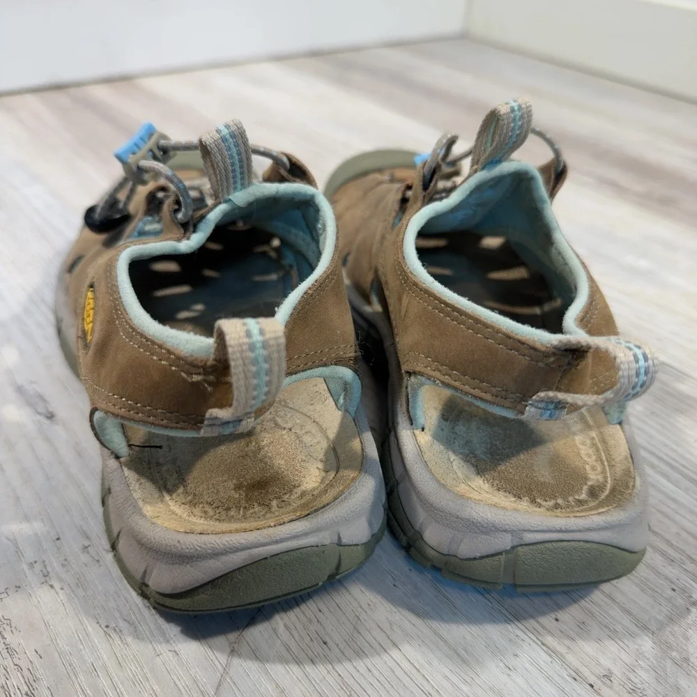 KEEN Newport H2 Women's Sandals Size 7 Brown Blue Waterproof Hiking Shoes